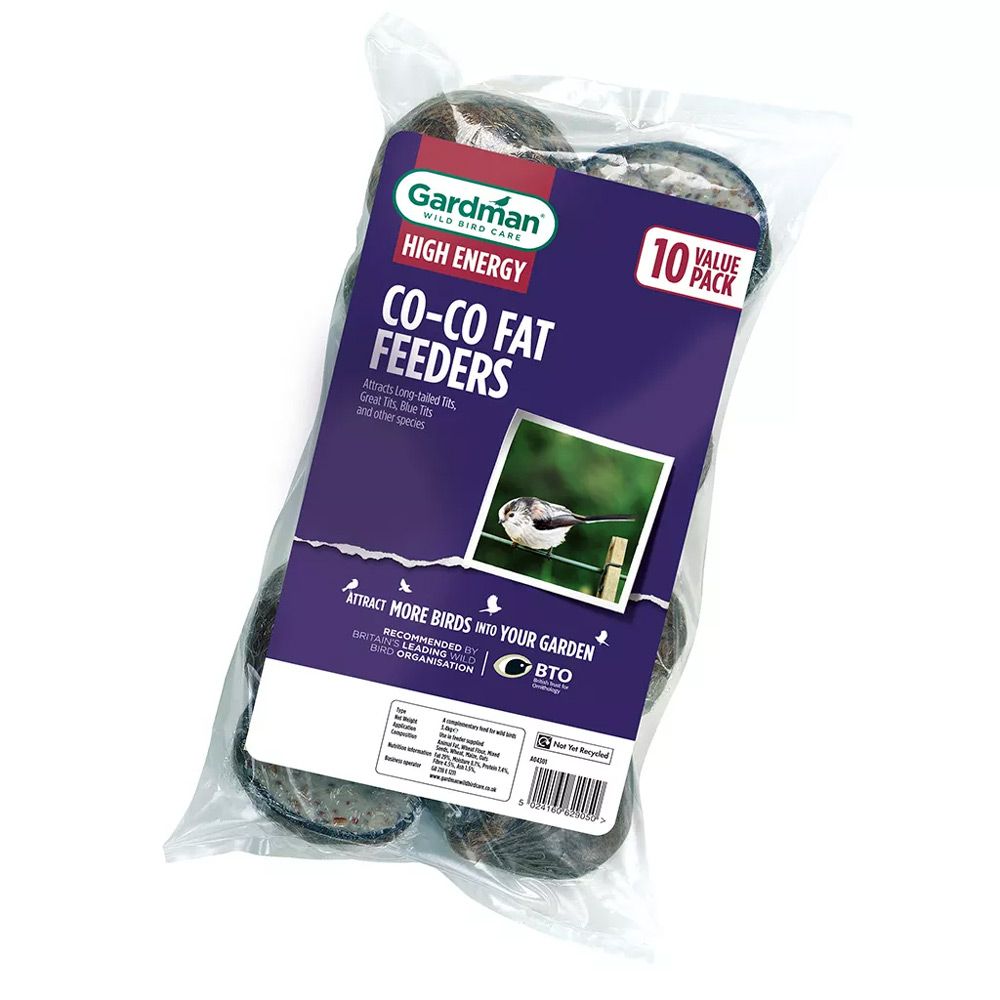 Gardman Suet Filled Co-Co Feeders - 10 Pack