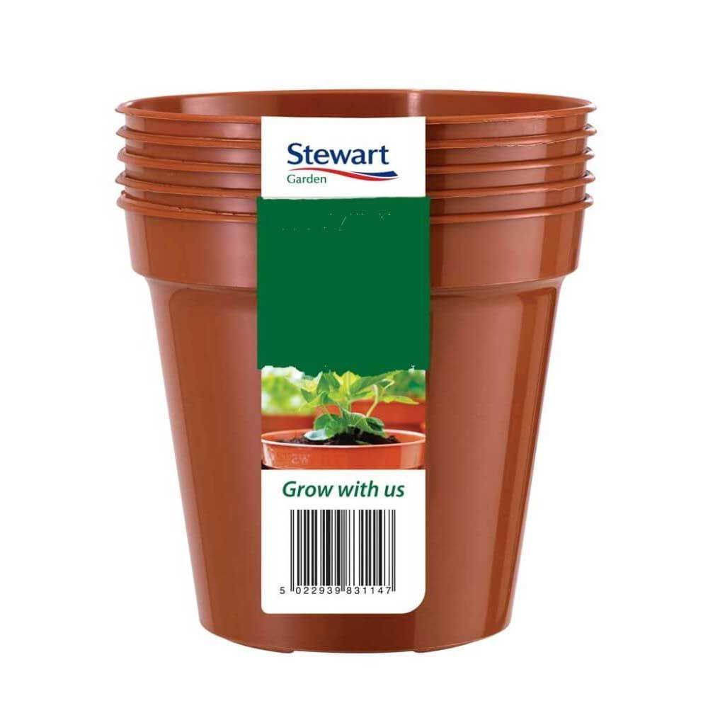 Stearts Flower Pots Terracotta 15cm - Pack of 3