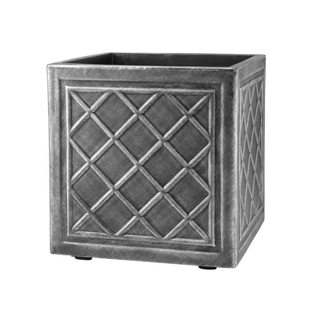 Lead Effect Square Planter 32cm