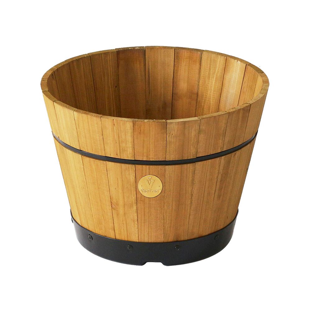 VegTrug Barrel Planter Small 37cm - Natural (FSC 100%)