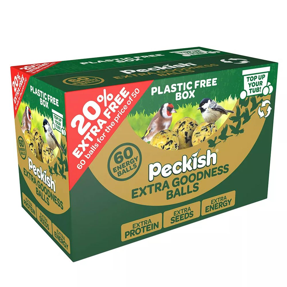 Peckish Extra Goodness Balls - 60 Pack box