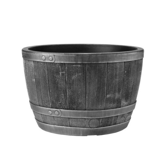 Blenheim Half Barrel Pewter Effect 61cm