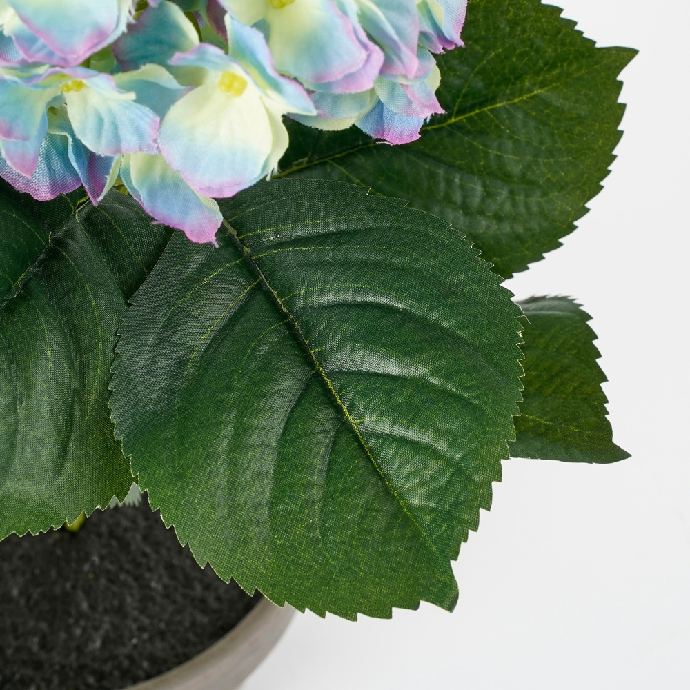 Purple Artificial Hydrangea in pot