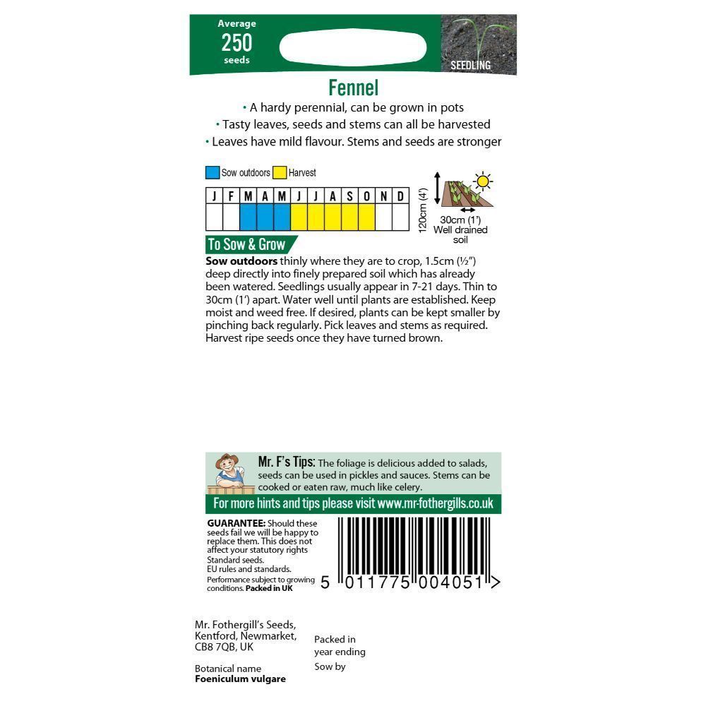 Mr Fothergill's Fennel