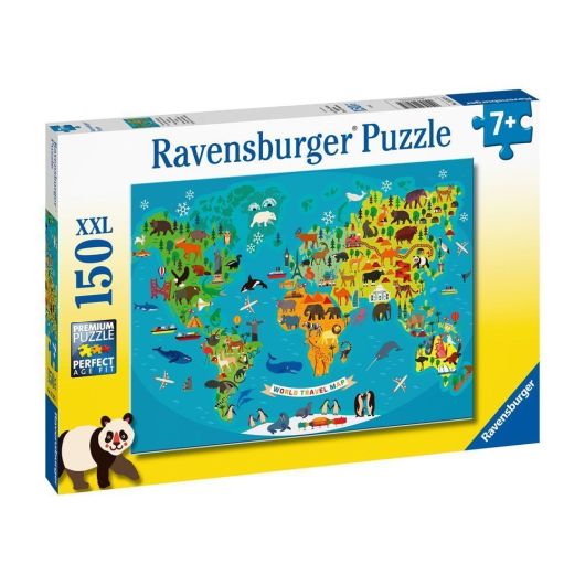 Animal World Map Jigsaw Puzzle - 150 XXL Pieces