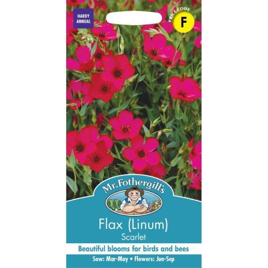 Mr Fothergill's Flax Linum Scarlet