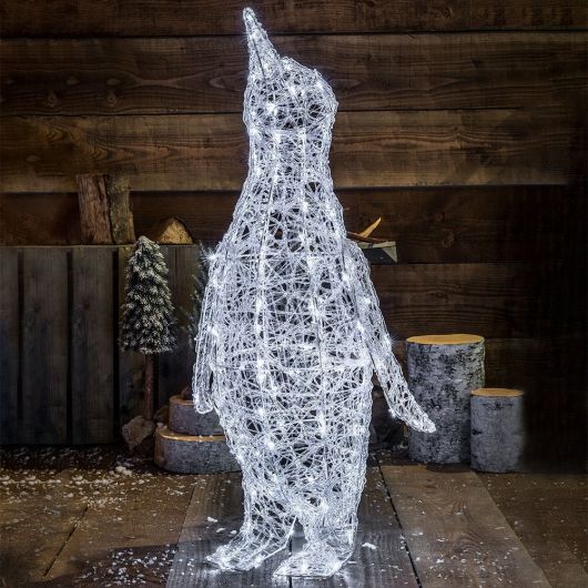 Noma Acrylic Penguin with 160 White LEDs (1m)