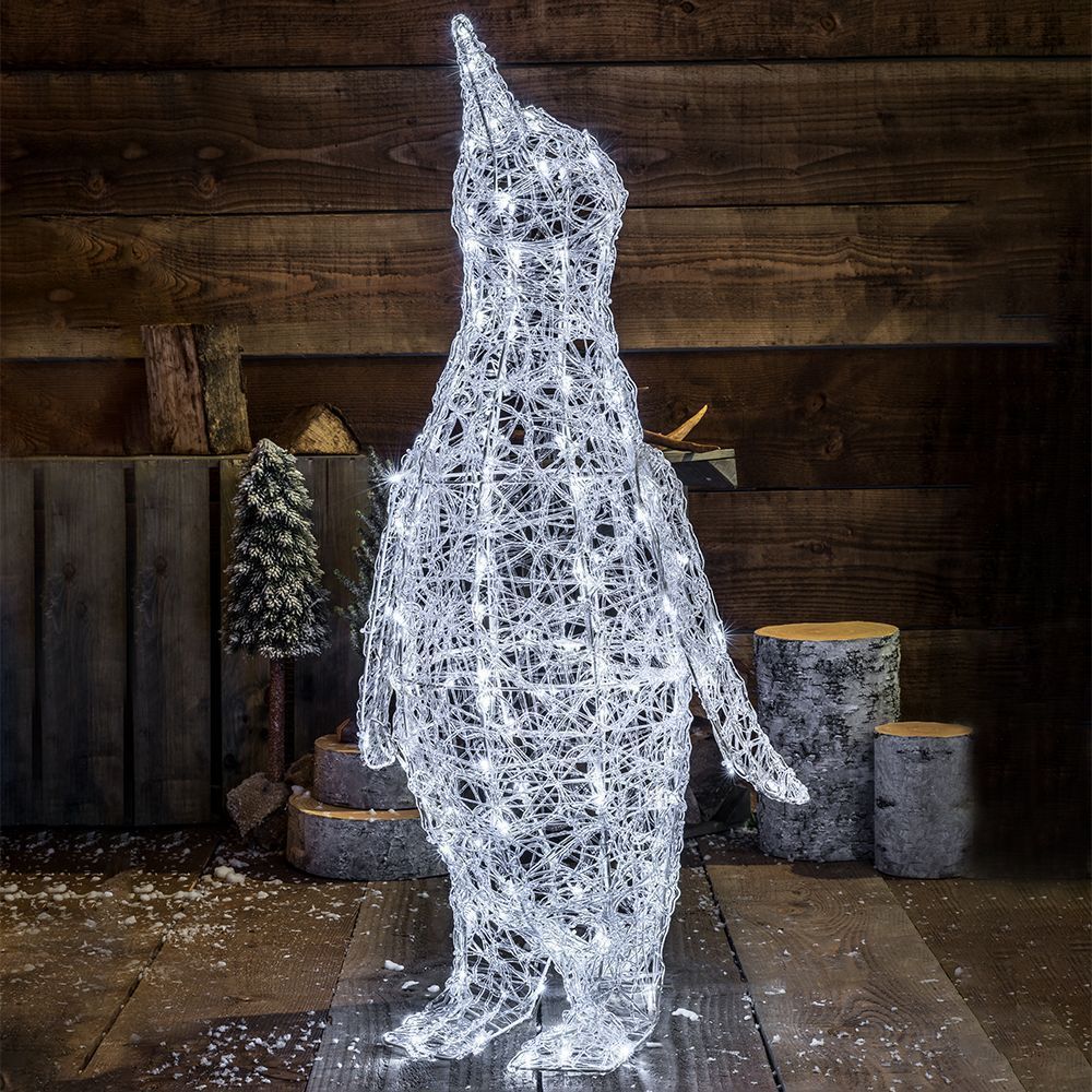 Noma Acrylic Penguin with 160 White LEDs (1m)