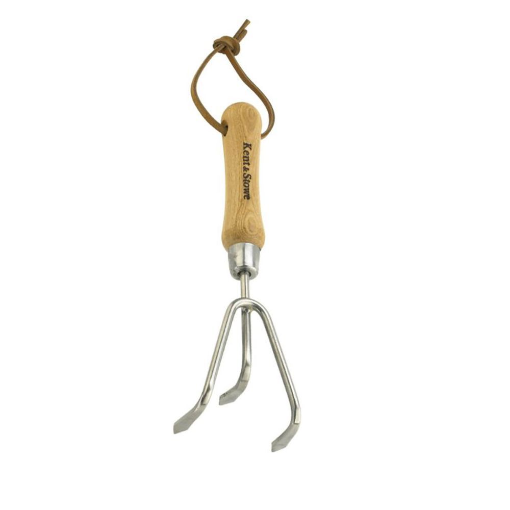 Kent & Stowe Stainless Steel Hand 3 Prong Cultivator