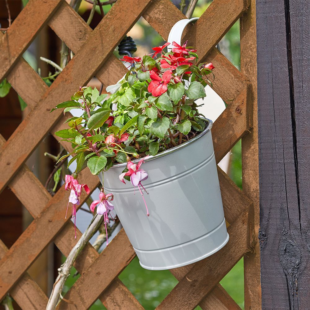 Smart Garden 6" Fence & Balcony Hanging Pot Ivory