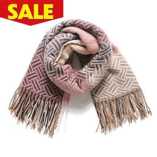 Jewel City Chev File Pink Blanket Scarf