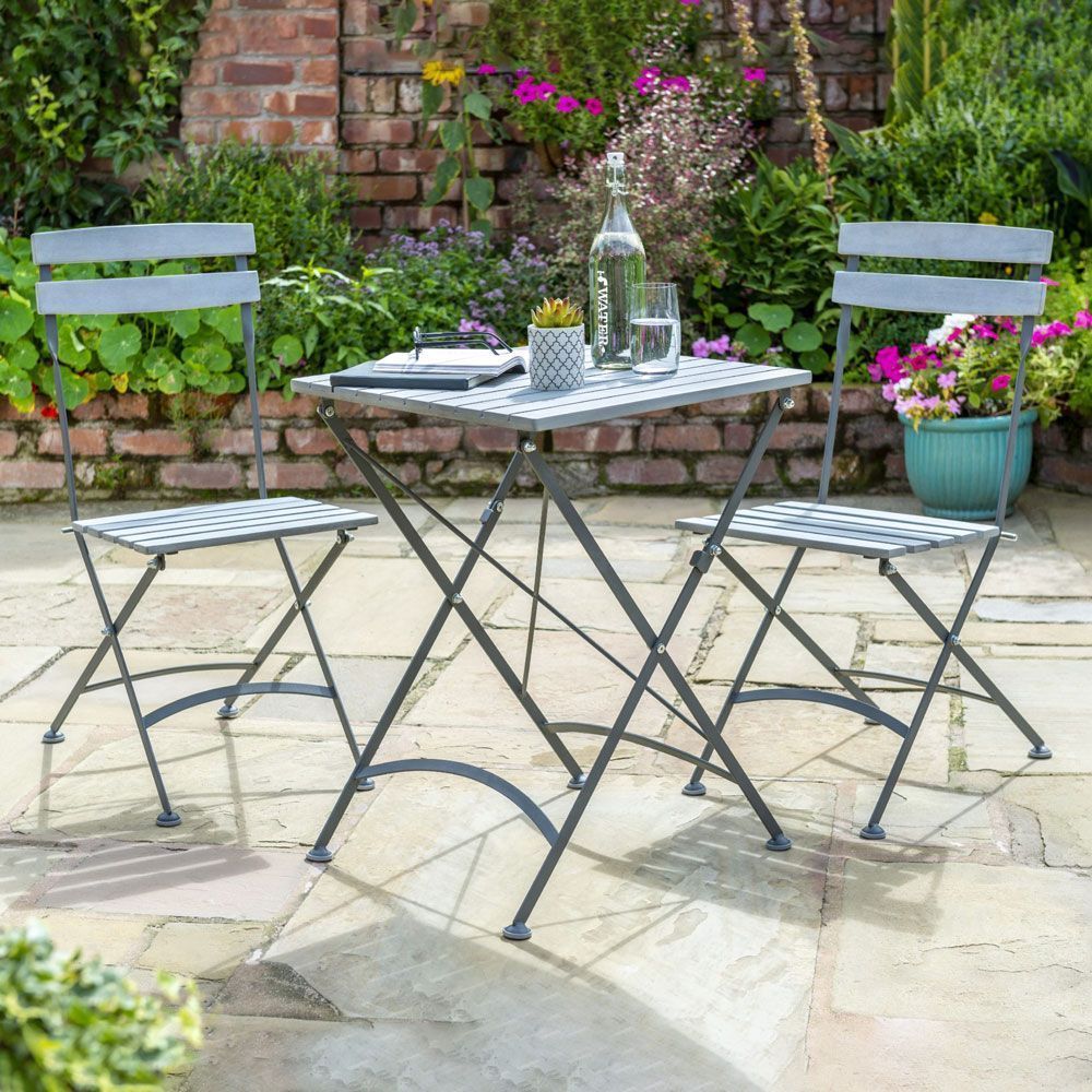 Norfolk Leisure Anada Bistro Set In Anthracite