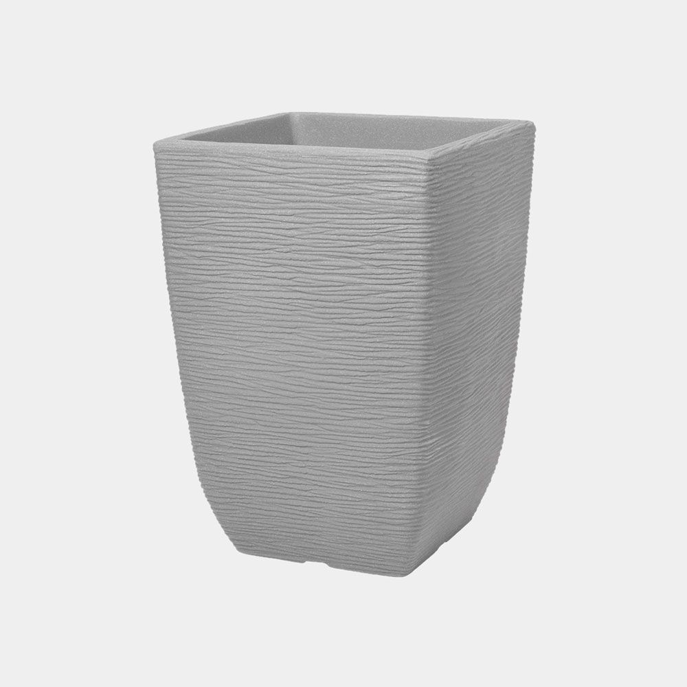 Cotswold Tall Square Planter Limestone Grey 33cm