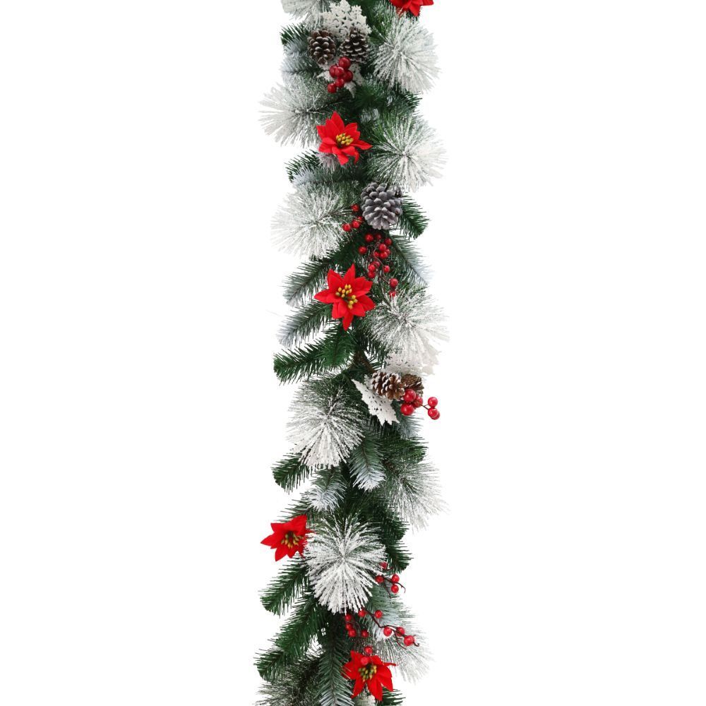 Snowy Bristle Garland - 270cm x 30cm