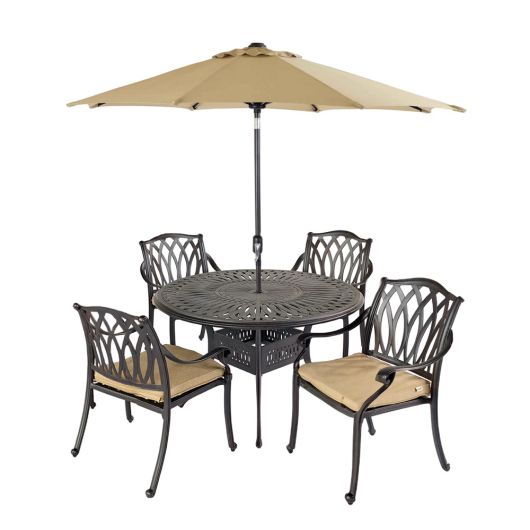 Hartman Florence 4 Seat Round Set with 2.5m Parasol