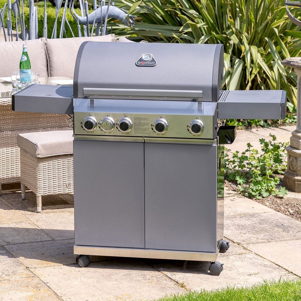 Grillstream Classic 4 Burner Hybrid with Side Burner - Matt Grey