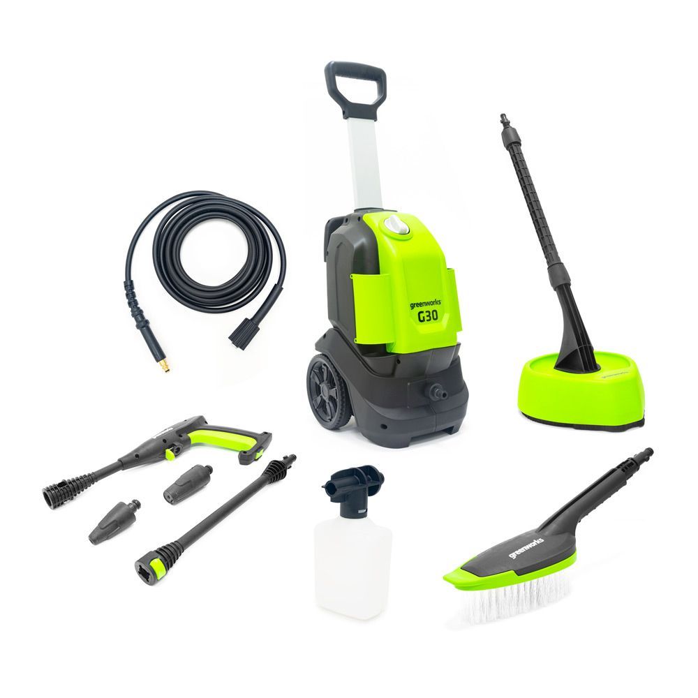 Greenworks G30 Pressure Washer with Patio Head & Brush 