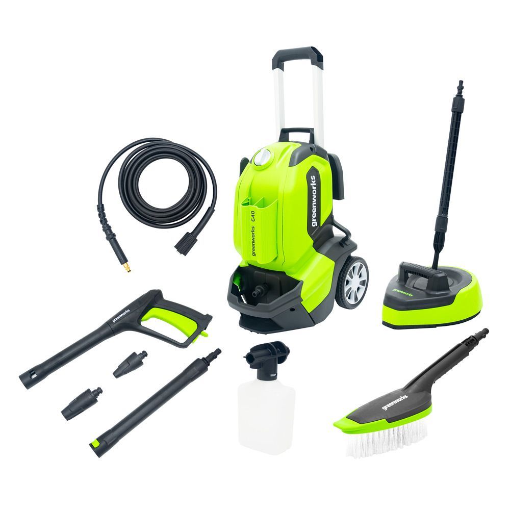 Greenworks G40 Pressure Washer with Patio Head & Brush 