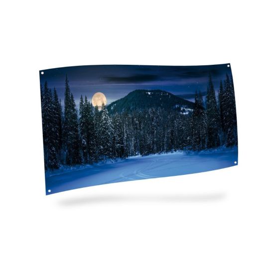 My Village Background Cloth - Mountain Landscape Night