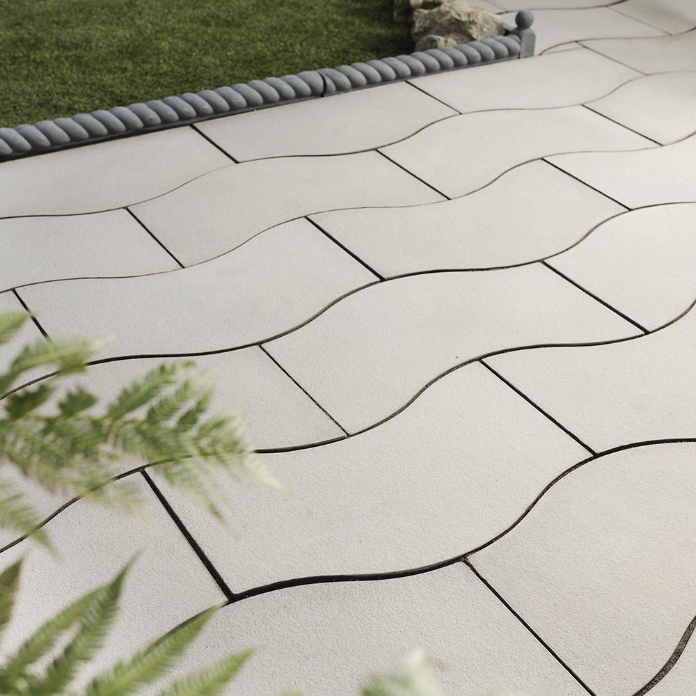 Bowland Stone Prestbury Wave Patio Kit 5.76m² - Portland Grey