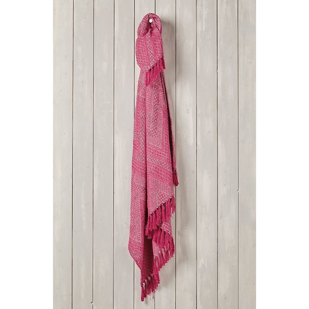 Walton & Co.Recycled Cotton Throw Pink