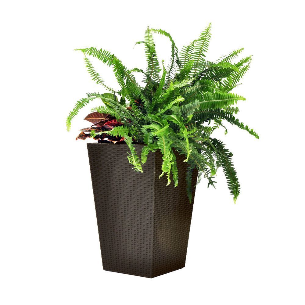 Stewarts Rattan Planter Anthracite 28cm