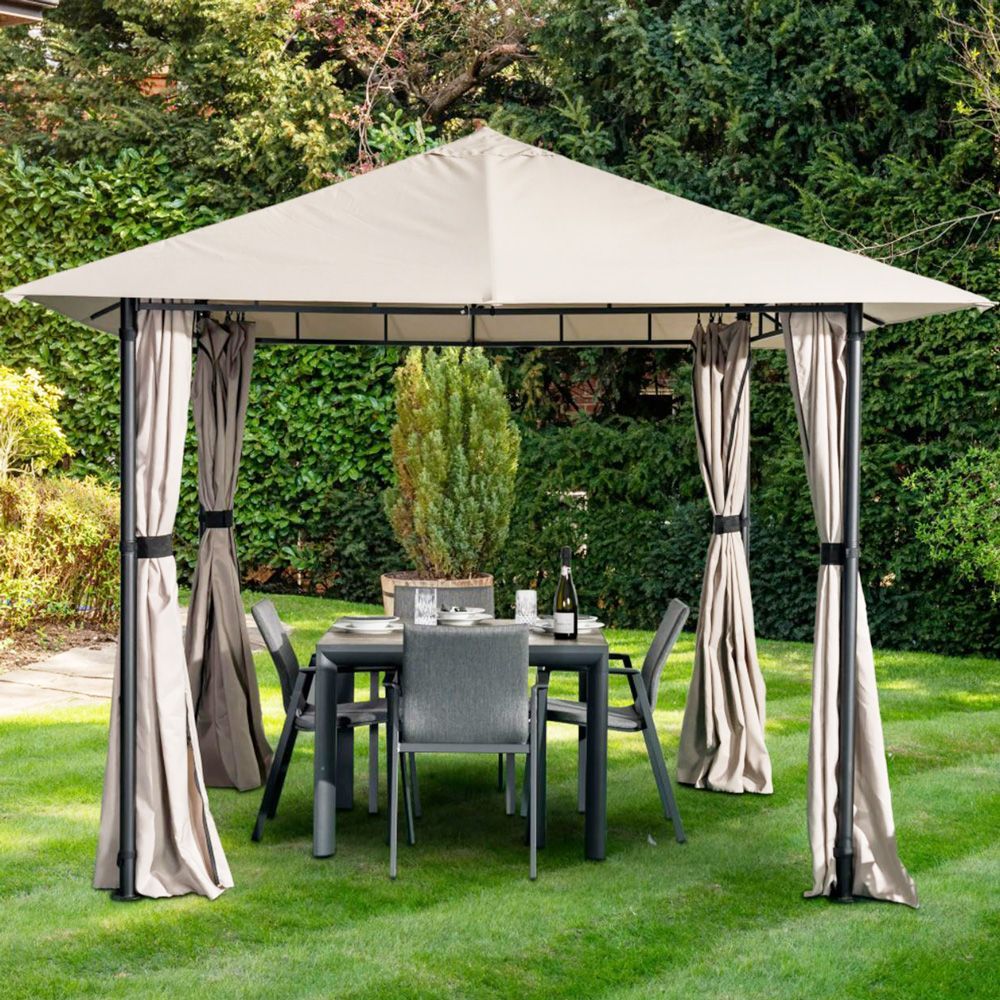 Innovators Tandil Gazebo in Light Grey - 3m x 3m