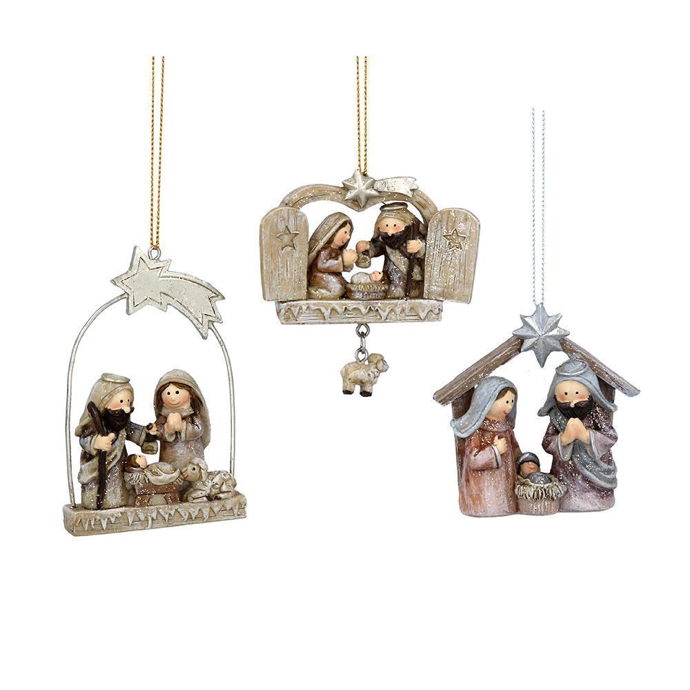 Shooting Star Nativity Scene Hanging Decoration