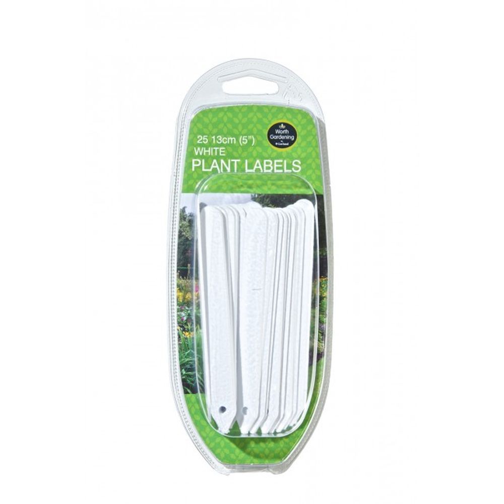 Garland 13cm White Plant Labels - 25 Pack