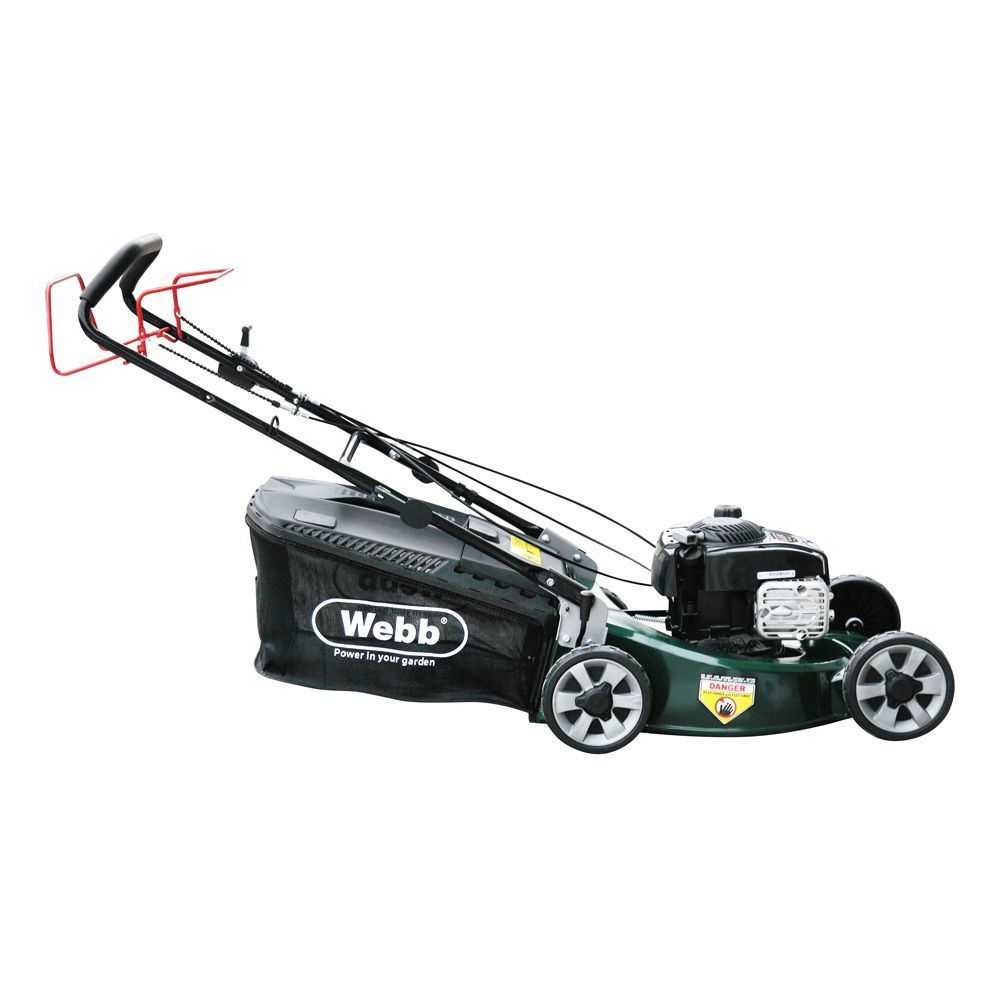 Webb 48cm Alloy Deck Disc Bladed Self Propelled Petrol Rotary Lawnmower